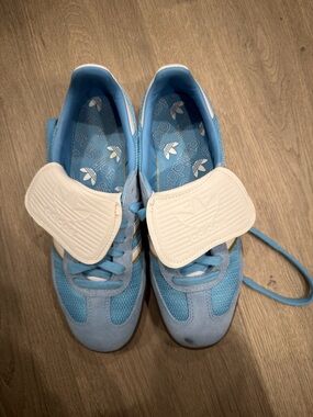 adidas Sky Blue and White Classic Lace-Up Sneakers